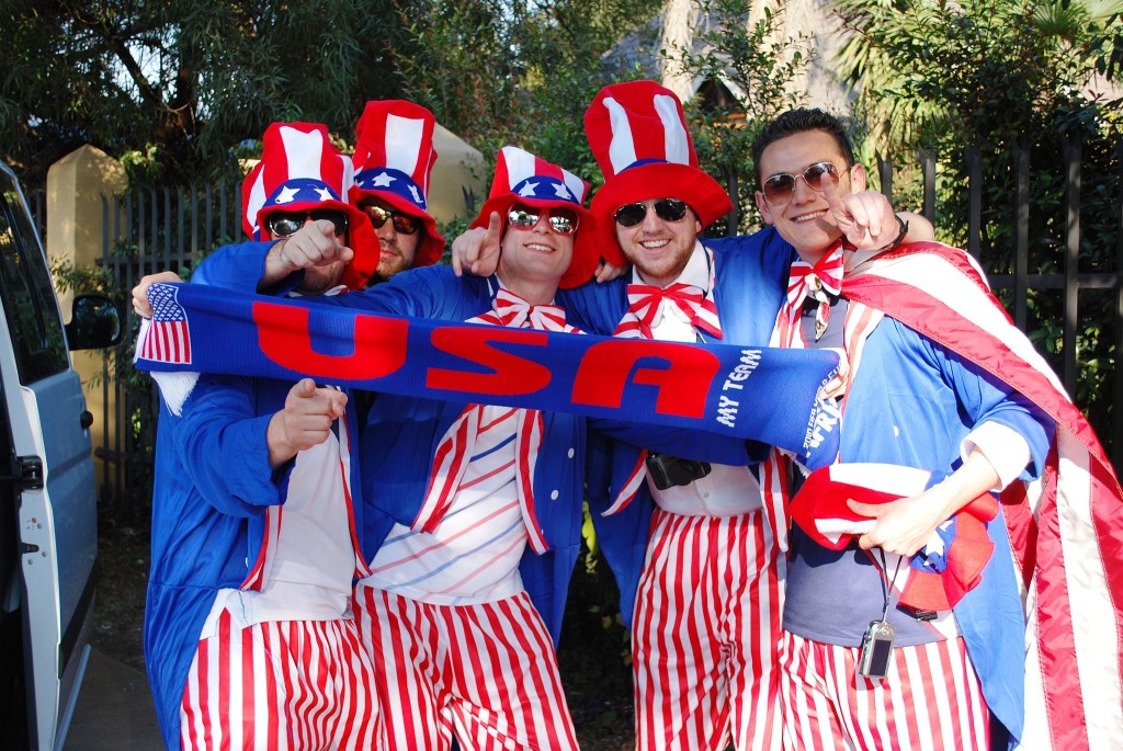American fans before the US-Algeria match in the 2010 World Cup. June 23rd, 2010 (U.S. Department of State/Wikimedia Commons) 