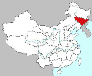 Location of Jilin, bordering North Korea. (Fanghong, Wikimedia Commons)