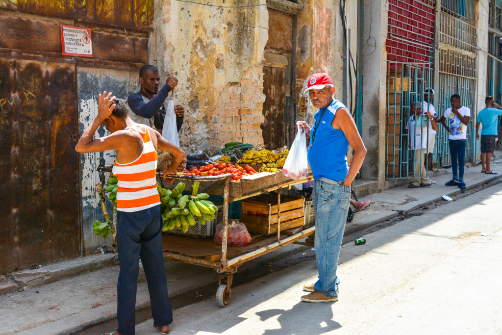 Food Kiosk in Old Havana. 