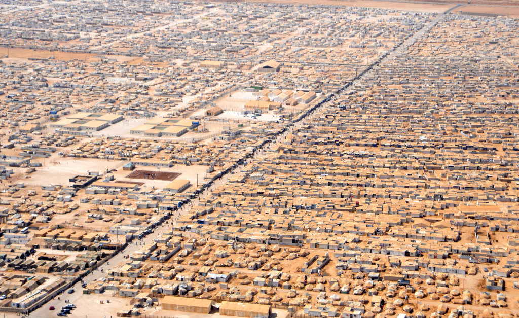 An aerial shot of Za’atari refugee camp in Jordan. July 18, 2013. (State Department/Creative Commons)