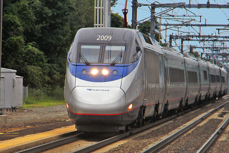 Acela Express, currently the US’s only high-speed rail line. July 24, 2011. (Michael Kurras/Wikimedia Commons)