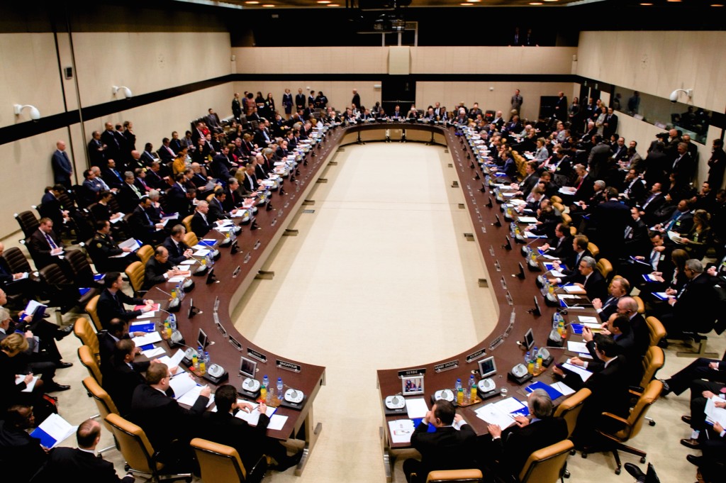 A meeting of more than 60 anti-ISIL coalition parties at NATO Headquarters in Brussels. December 3, 2014.