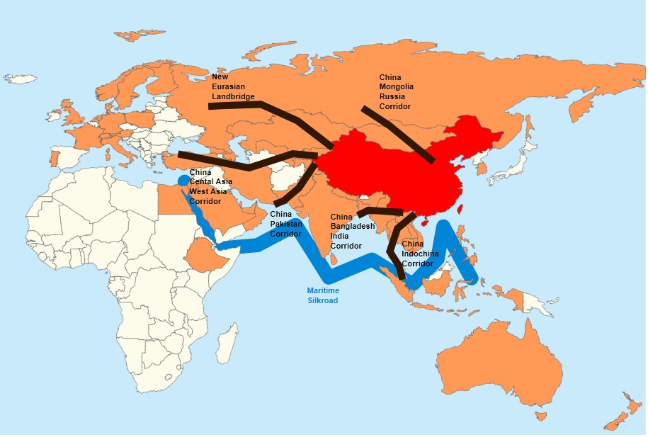 Belt and Road Initiative Map, 14 May 2017. (Lommes/Wikimedia Commons)